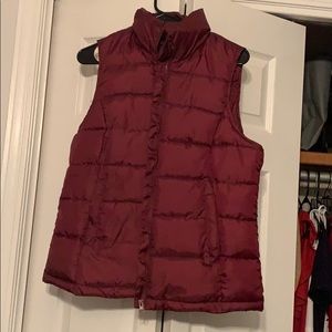Burgundy Puffy Vest
